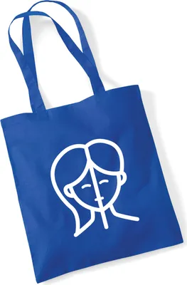 Produktbild von Huuraa Jutebeutel Zwillinge Sternzeichen Symbol 10 Liter Bright Royal Baumwolle Tasche Geschenkidee
