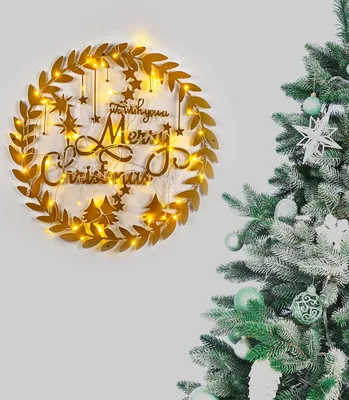 Produktbild von Wallity, XMASGOLD - 010, Wandskulptur, Gold, 100 % METALL, 59 x 56 cm