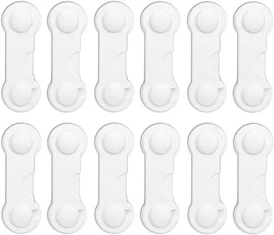 Productafbeelding van Unyqoos® Kinderbeveiliging voor kasten en lades – herbruikbare, zelfklevende vergrendelingen, wit, zonder resten, geen boren nodig