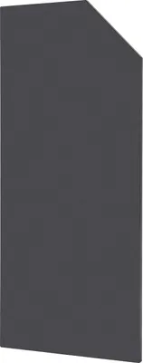 Image de Cloison pour urinoir - Montage mural - Protection visuelle - Bords biseautés - 40 x 90 cm - Noir