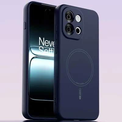 Obrázek produktu pro Magnetické pouzdro pro OnePlus 13T/OnePlus 13s, kompatibilní s MagSafe, tekutý silikon, nárazuvzdorné a odolné proti poškrábání Tmavomodrá