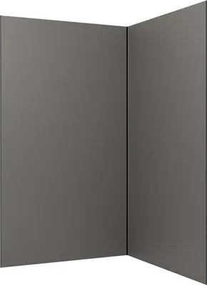 Image de Pack 2 Panneaux Muraux en Aluminium Gris 120x210 cm + Profilés Noir