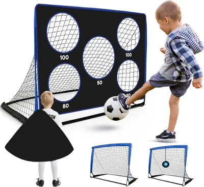 Produktbild von Fußballtor 3-in-1, tragbar, mit 3 Spielmodi, für Gartentraining