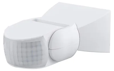 Productafbeelding van Bewegingssensor, wit, 140 graden, voor wandmontage, spatwaterdicht (IP44)