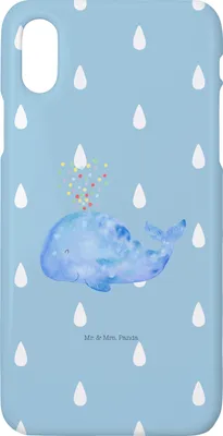 Produktbild von Mr. & Mrs. Panda Iphone 10 Handyhülle Wal Konfetti - Blau Pastell - Geschenk, Hülle, Meer, Diät, X, Trennung, Cover, Abnehmen, Geburtstag, Handy