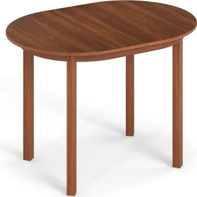 Produktbild von Ovaler Esstisch für 2-4 Personen, Nussbaumholz, 110 x 78 x 77 cm