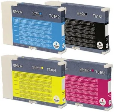Produktbild von Epson 4x Tinte für B300 B310 B500DN B510D - T6161 T6162 T6163 T6164 (BK/C/M/Y) - MHD überschritten/End of Life Produkt. Set Satz Multipack.