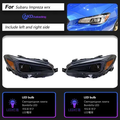 Zdjęcie produktu dla Zestaw reflektorów, kompatybilny z modelem Subaru Impreza, oświetlenie LED, energooszczędna konstrukcja, 2 sztuki