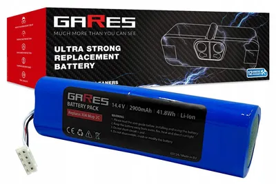 Obrázek produktu pro Gares Náhradní baterie pro Xiaomi Mop 2C XMSTJQR2C | 14,4V 2,9 Ah Li-Ion | Vysokovýkonná baterie pro robotický vysavač | Kompatibilní s Xiaomi Mop 2C XMSTJQR2C | Prémiová kvalita