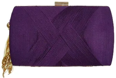 Produktbild von Kleine elegante Clutch Bag mit Kette und Fransen paars