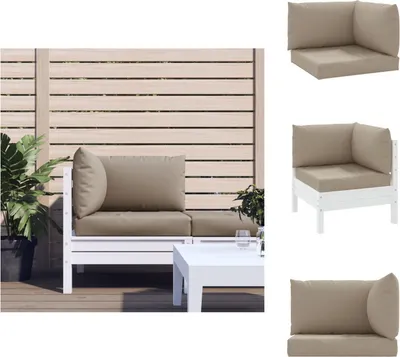 Obrázok produktu pre vidaXL Vankúš na paletu 3-dielny Taupe Oxford fabric - Vankúš na sedenie