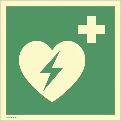 Produktbild von Dreifke® Schild Automatisierter ext. Defibrillator ISO 7010,Kunststoff,nachl....