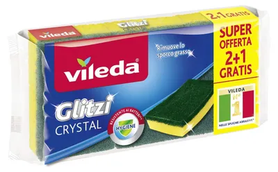Produktbild von Vileda 139924, Grün, Gelb, Rechteckig, Faser, Handwäsche, Einfarbig, Deutschland