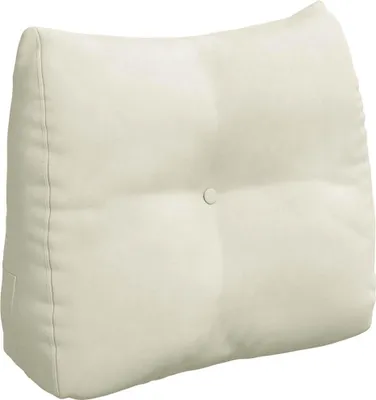 Image de vidaXL Coussin dorsal Crème 60 x 24 x 50 cm Velours