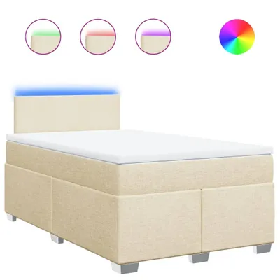 Produktbild von "2026 Moderne" Boxspringbett mit Matratze Creme 120x200cm Stoff - Klassische Betten Bettrahmen CC372500