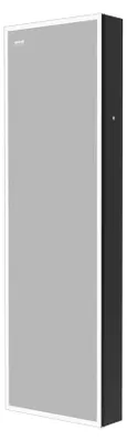 Produktbild von HOME DELUXE LED-Spiegelschrank OSMO Schwarz - 50 x 160 cm I LED Spiegelschrank mit Steckdose, Beleuchteter Kosmetikspiegelschrank, Dimmbarer LED Badezimmerspiegelschrank, Antibeschlag LED Spiegelschrank, Touch-Bedienung LED Spiegelschrank, Energiesparender LED Spiegelschrank, Moderner Badspiegel mit Beleuchtung, Spiegelschrank mit USB-Anschluss, Hochwertiger LED Kosmetikschrank, Multifunktionaler LED Spiegelschrank