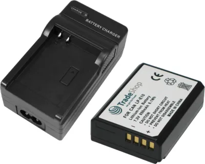 Produktbild von Trade-Shop Akku ersetzt Canon LP-E10 850mAh + Ladegerät für Canon EOS 1100D 1200D 1300D 2000D 4000D USB