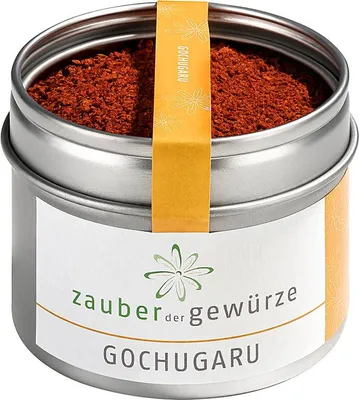 A metal tin of Gochugaru spice.