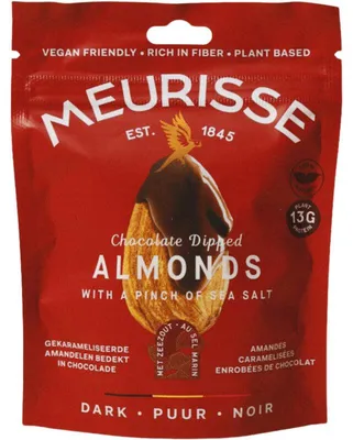 Produktbild von Meurisse Gekarameliseerde Amandelen Puur 100g – Knusprige karamellisierte Mandeln Snack