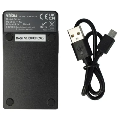 Produktbild von vhbw USB-C Ladegerät kompatibel mit Toshiba CAMILEO BW10 HD, BW10, SX-500, SX500, PX1686, PX-1686; Kamera - Ladeschale + USB-C Kabel Ladeanzeige