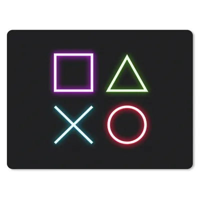Produktbild von MuchoWow® Gaming Mauspad Mousepad Gaming - Neon - Konsole - Schwarz - Controller - Gaming 23x19 cm - Mousepads - Maus Mat - Pad - Mausunterlage - Schreibtischunterlage - Mauspad - Coole Schulsachen für Teenager