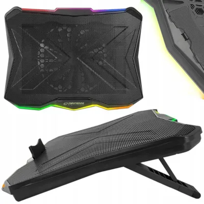Produktbild von Esperanza Laptop-Kühlständer 17" LED RGB Verstellbar Leise