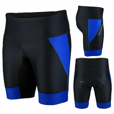 Produktbild von Herren-Radhose mit Coolmax (Polyesterfasern) Stanteks XXL-Sitzpolster Farbe: Schwarz mit Blau