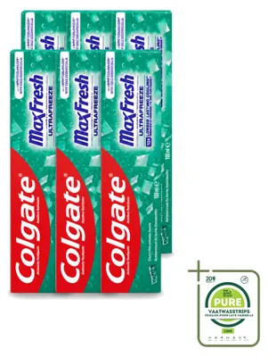 Productafbeelding van 6 x Colgate Max Fresh Clean Mint tandpasta - 100 ml - Grote verpakking - 6 stuks