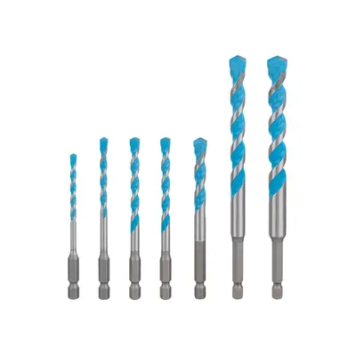Zdjęcie produktu dla BOSCH 2608902370 BOSCH EXPERT HEX-9 Multi Construction Mehrzweckbohrer-Set, 7-teilig