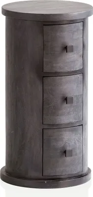 Obrázok produktu pre Dizajnový príborník mango masívne drevo čierna 34x65x34 cm | Wohnling