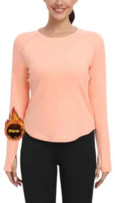 Imagen del producto de Camiseta térmica deportiva Damen, transpirable, elástica, color naranja, talla XL