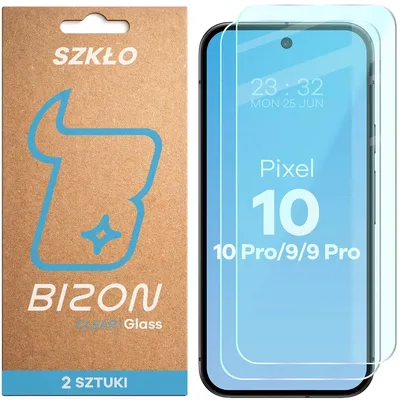 Produktbild von Gehärtetes Glas für Google Pixel 10 / 10 Pro / 9 / 9 Pro, Bizon Glass Clear Duo, 2 Stück
