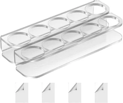 Produktbild von Flaschenhalter Kühlschrank - Organizer für Flaschen - Platzsparendes Design - 2 Stück - Transparent