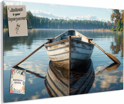 Produktbild von Magnettafel 60x40cm magnetisch & beschreibbar Metall-Board - Boot auf See