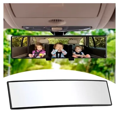 Produktbild von Auto Rückspiegel, 308 x 78mm Autospiegel Große Vision Weitwinkel Panorama Auto Innenspiegel Ersatz Blendschutz Rückspiegel Universal Auto Spiegel für Autos, SUVs, LKWs (Klar)