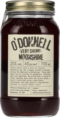 Produktbild von O'Donnell Moonshine VERY CHERRY Liqueur 20% Vol. 0,7l