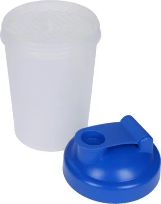 Produktbild von Shaker "Protein" 0,40 l - Fitness Shaker für Eiweiß- & Sportgetränke mit herausnehmbarem Sieb - Schüttelbecher für perfekte Vermischung - transluzent/teal