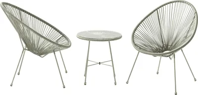 Produktbild von home24 Sitzgruppe - 3-teilig - Stahl / Polyrattan