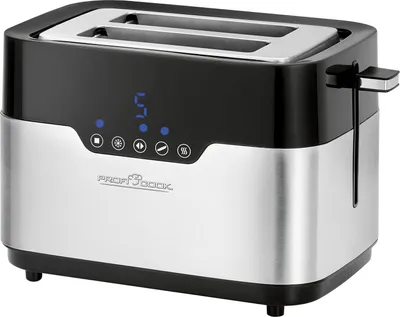 Produktbild von ProfiCook Toaster PC-TA 1170, Wide Slot, Sensor Touch, Brötchenaufsatz, Krümelschublade, Zentrierfunktion, 7 Bräunungsstufen, Edelstahlgehäuse