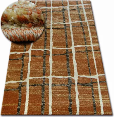 Produktbild von Teppich SHADOW 9359 rost / Creme braun 80x150 cm