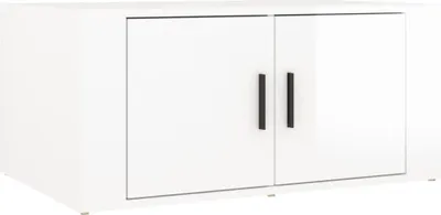Obrázek produktu pro vidaXL Konferenční stolek vysoký lesk bílý 80x50x36 cm Dřevěný materiál