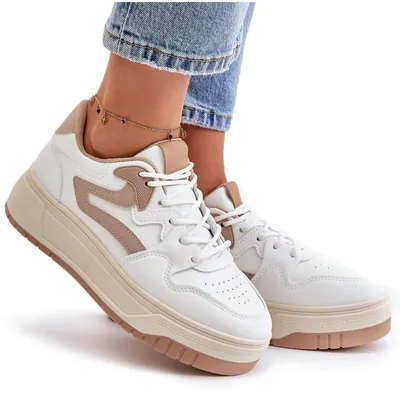 Produktbild von Damen Leder-Sneakers Auf Massiver Plattform Beige Belisso 39