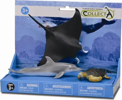 Produktbild von Set mit 3 Meereslebewesen-Figuren – Collecta