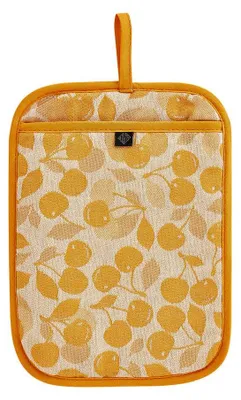 Topflappen Kirsch-Orange 26 x 19 cm 100 % Baumwolle