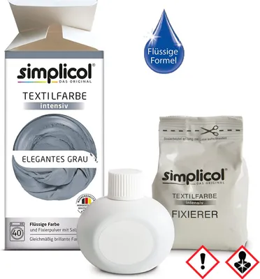 Zdjęcie produktu dla Simplicol Textile Paint Intensive all in 1 Liquid w kolorze Elegant Grey