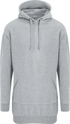 Produktbild von Just Hoods JH015 | Damen Hoodie Dress - Lang geschnitten - Farbe: Heather Grey - Größe: S