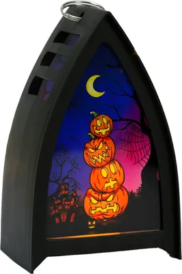 Produktbild von Kuerbis-Halloween-LED-Laterne, LED-Lichterkette, Batteriebetriebene Halloween-Haengebeleuchtung fuer Zuhause, Party, Veranda, Haus, Bar, Hinterhof-Dekoration