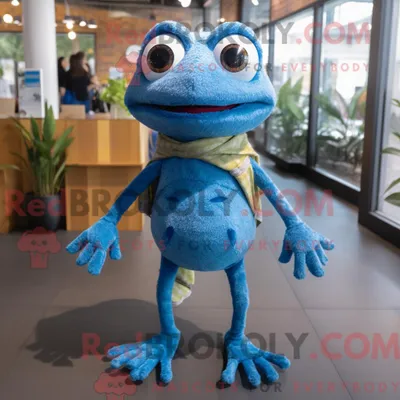Obrázek produktu pro Postava REDBROKOLY maskota modré žáby oblečená s Flare Jeans a Keychains
