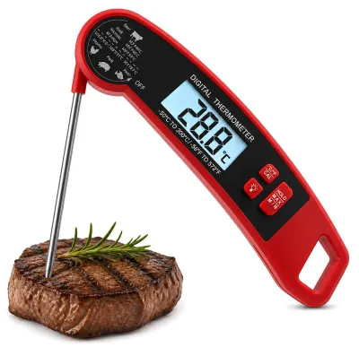 Küchenthermometer, 2-3 Sekunden, sofortige Ablesung, faltbar