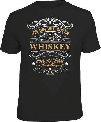 Produktbild von Offiziell lizenziertes Herren T-Shirt mit Whisky-Motiv zum 40. Geburtstag aus 100% Baumwolle